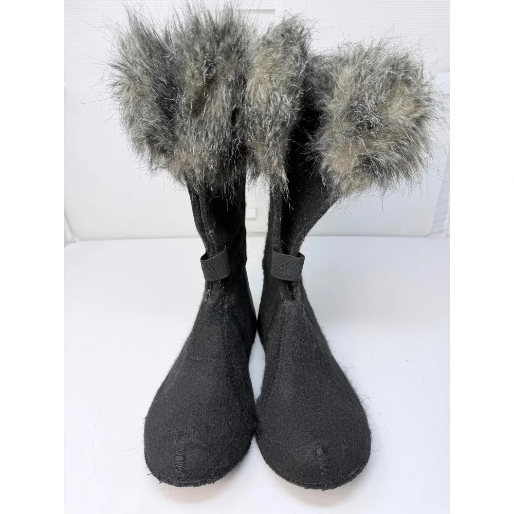 Sorel Joan of Arctic Quarry Grey Waterproof Faux Fur Snow Boots Womens